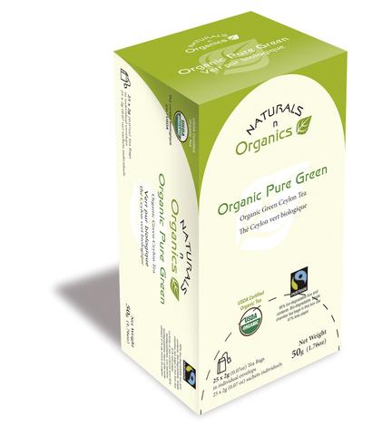 NNO Organic Pure Green Tea Natural Fiber Tea Bag USDA Certified Organic Green Ceylon Tea Fairtrade Certified Tea Fair Trade Tea 95% Biodegradable Box And Bags Naturals n Organics Petit Te
